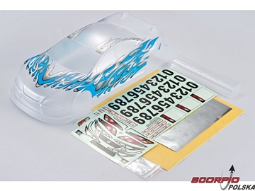 Killerbody karoseria Touring 1:10 niebieskie naklejki / KB48108