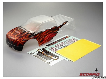 Killerbody karoseria 1:10 Rubik Flame naklejki / KB48205