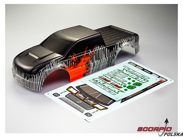 Rubik 1/10 - karoseria zabazowana Hulk, naklejki Rubik 1/10 - karoseria zabazowana Hulk, naklejki / KB48207