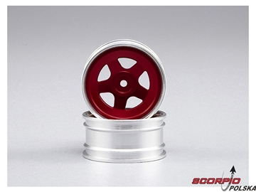 Killerbody Lancia Stratos 1:10 - aluminiowe felgi czerwone / KB48317RED