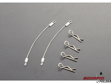 Killerbody spinki karoserii (4), stalowe linki 80mm (2) Killerbody spinki karoserii (4), stalowe linki 80mm (2) / KB48363