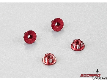 Killerbody aluminiowe nakrętki kół czerwone (4) / KB48365RD