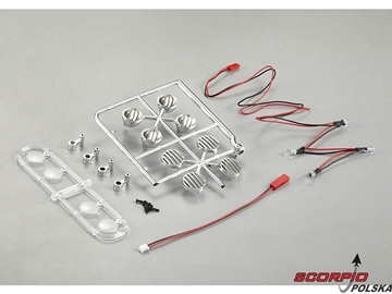 Killerbody zestaw oświetlenia z 4 LED typ 1 Killerbody zestaw oświetlenia z 4 LED typ 1 / KB48509