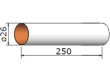 Klima Rurka papierowa 26x250mm / KL-202625000