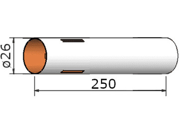 Klima Rurka papierowa 26x250mm 3-rowki / KL-202625003