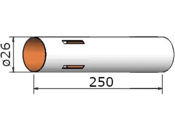 Klima Rurka papierowa 26x250mm 4-rowki / KL-202625004