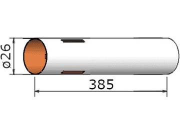 Klima Rurka papierowa 26x385mm 3-rowki / KL-202638503