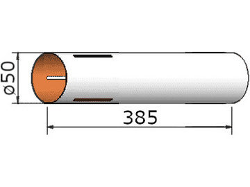 Klima Rurka papierowa 50x385mm 3-rowki / KL-205038503