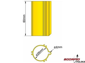 Klima Baza 26mm 3-stabilizatory żółta / KL-31026304