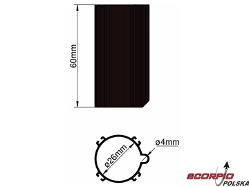 Klima Baza 26mm 4-stabilizatory czarna / KL-31026400