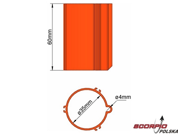 Klima Baza 35mm 3-stabilizatory pomarańczowa / KL-31035303