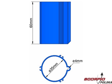 Klima Baza 35mm 3-stabilizatory niebieska / KL-31035306