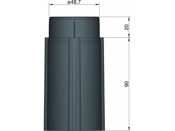 Klima Podstawa 50mm 3-stateczniki czarna / KL-31050300