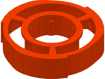 Klima pierścień centrujący Aqua Star 75mm czerwony / KL-31075002