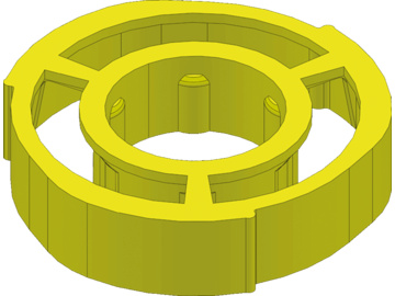 Klima pierścień centrujący Aqua Star 75mm żółty / KL-31075004