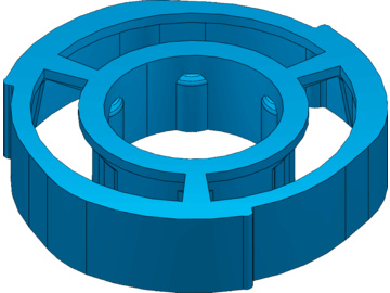 Klima pierścień centrujący Aqua Star 75mm niebieski / KL-31075006