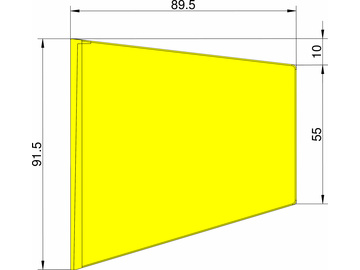 Klima Statecznik typ trapez żółty / KL-3204011