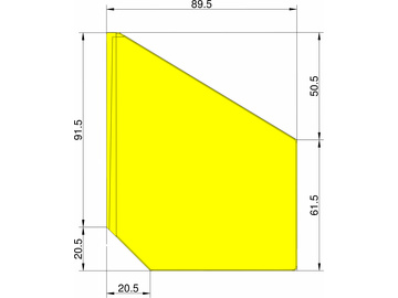Klima Statecznik typ strzałka żółty / KL-3204012