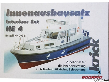 Krick Łódź Policyjna HE 4 - zestaw zabudowy wewn Krick Łódź Policyjna HE 4 - zestaw zabudowy wewn / KR-20331