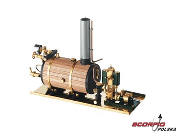 Krick Maszyna parowa Alex z poziomym kotłem Krick Maszyna parowa Alex z poziomym kotłem / KR-22301