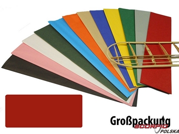 Krick papier poszyciowy czerwony 18g/m2 51x76cm (50) / KR-40383