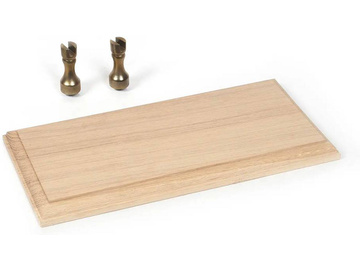 OCCRE Płyta podstawki statku dębowa 250x120mm, mosiężna / KR-oc19164