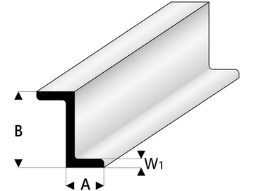 Raboesch profil ASA Z 2.5x5x330mm (5) / KR-rb418-52-3