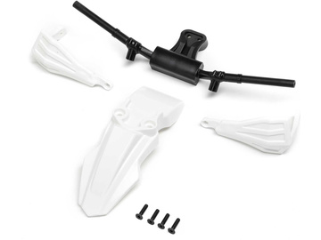 Losi błotnik, osłona rąk, kierownica, biała: PM-SM Losi błotnik, osłona rąk, kierownica, biała: PM-SM / LOS-2304