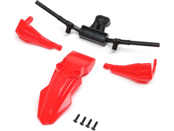 Losi błotnik, osłona rąk, kierownica, czerwona: PM-SM Losi błotnik, osłona rąk, kierownica, czerwona: PM-SM / LOS-2307