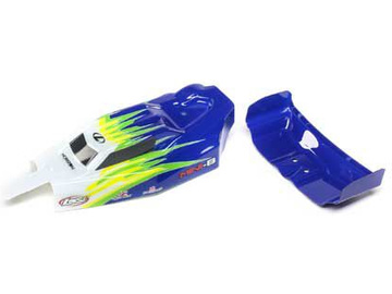 Losi karoseria, skrzydło niebiesko/biała: Mini-B Losi karoseria, skrzydło niebiesko/biała: Mini-B / LOS210019