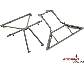 Losi Rock Rey: Klatka, dach, przód szary Losi Rock Rey: Klatka, dach, przód szary / LOS230040