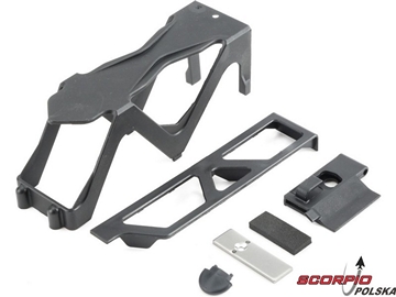 Losi Baja Rey: Mocowanie akumulatora, drzwiczki, z Losi Baja Rey: Mocowanie akumulatora, drzwiczki, z / LOS231006