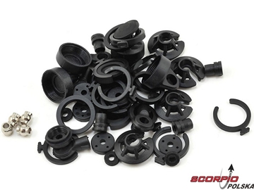 Losi Tenacity: Plastykowe elementy amortyzatorów Losi Tenacity: Plastykowe elementy amortyzatorów / LOS233011