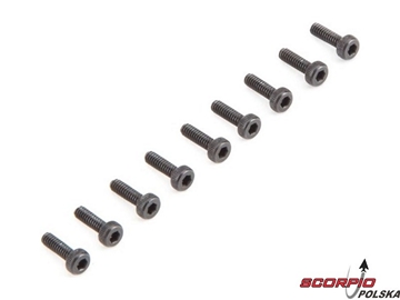 Losi: Śruba Cap Head M2 x 6mm (10) Losi: Śruba Cap Head M2 x 6mm (10) / LOS235001