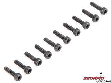 Losi: Śruba Cap Head M2.5 x 10mm (10) Losi: Śruba Cap Head M2.5 x 10mm (10) / LOS235002