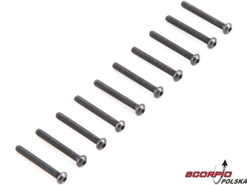 Losi: Śruba Button Head M2.5 x 20mm (10) Losi: Śruba Button Head M2.5 x 20mm (10) / LOS235006