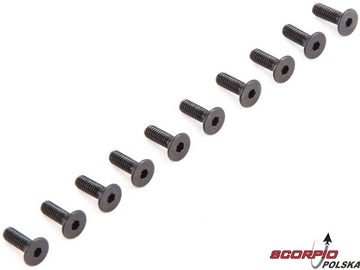 Losi: Śruba Flat Head M2.5 x 8mm (10) / LOS235009