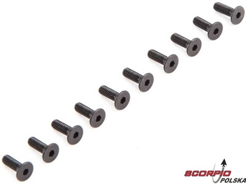 Losi: Śruba Flat Head M2.5 x 8mm (10) Losi: Śruba Flat Head M2.5 x 8mm (10) / LOS235009