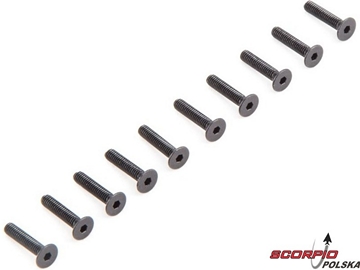 Losi: Śruba Flat Head M2.5 x 12mm (10) Losi: Śruba Flat Head M2.5 x 12mm (10) / LOS235010