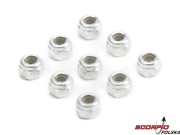 Losi: Nakrętka bezpieczna M2 x 0.4 x4mm (10) Losi: Nakrętka bezpieczna M2 x 0.4 x4mm (10) / LOS235014