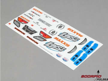 Losi Rock Rey: Naklejki niebieskie / LOS239002