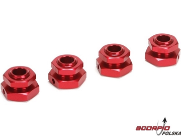 LST XXL-2: Sześciokąt koła 20mm czerwony LST XXL-2: Sześciokąt koła 20mm czerwony / LOS242000