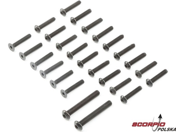 Losi DBXL-E: Komplet śrub klatki karoserii Losi DBXL-E: Komplet śrub klatki karoserii / LOS250020