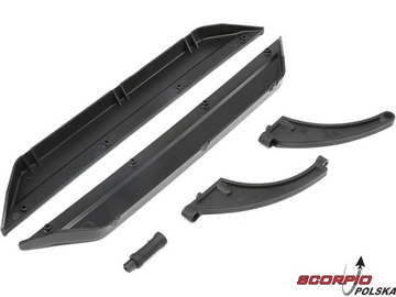 Losi DBXL-E: Boczne osłony podwozia i poprzeczki Losi DBXL-E: Boczne osłony podwozia i poprzeczki / LOS251051