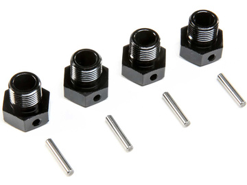 Losi piasta koła hex 17mm, czarna (4): SBR 2.0 / LOS252129