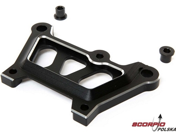 Losi DBXL-E: Płyta zawieszenia górna przednia czarna dural / LOS351008