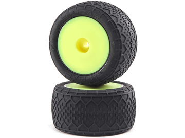 Losi Koło BK Bar, żółta felga (2): Mini-T 2.0 / LOS41008