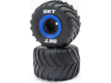 Losi koło z oponą MT, badlock niebieski (2): Mini LMT / LOS41047