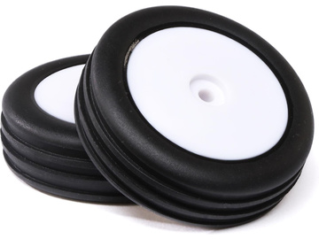 Losi koło z oponą Wide Body Rib, przednie, biała felga (2): Mini-B Losi koło z oponą Wide Body Rib, przednie, biała felga (2): Mini-B / LOS41049