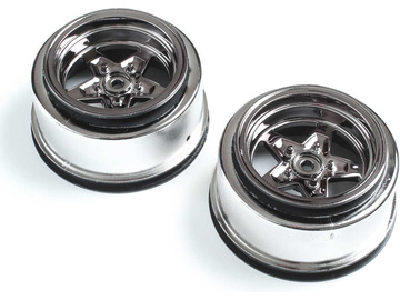 Losi felga tylna, czarny chrom (2): 22S Drag / LOS43050